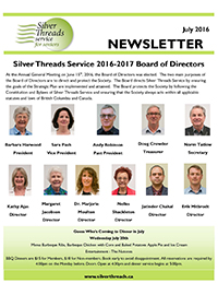 Silver Threads July 2016 Newsletter