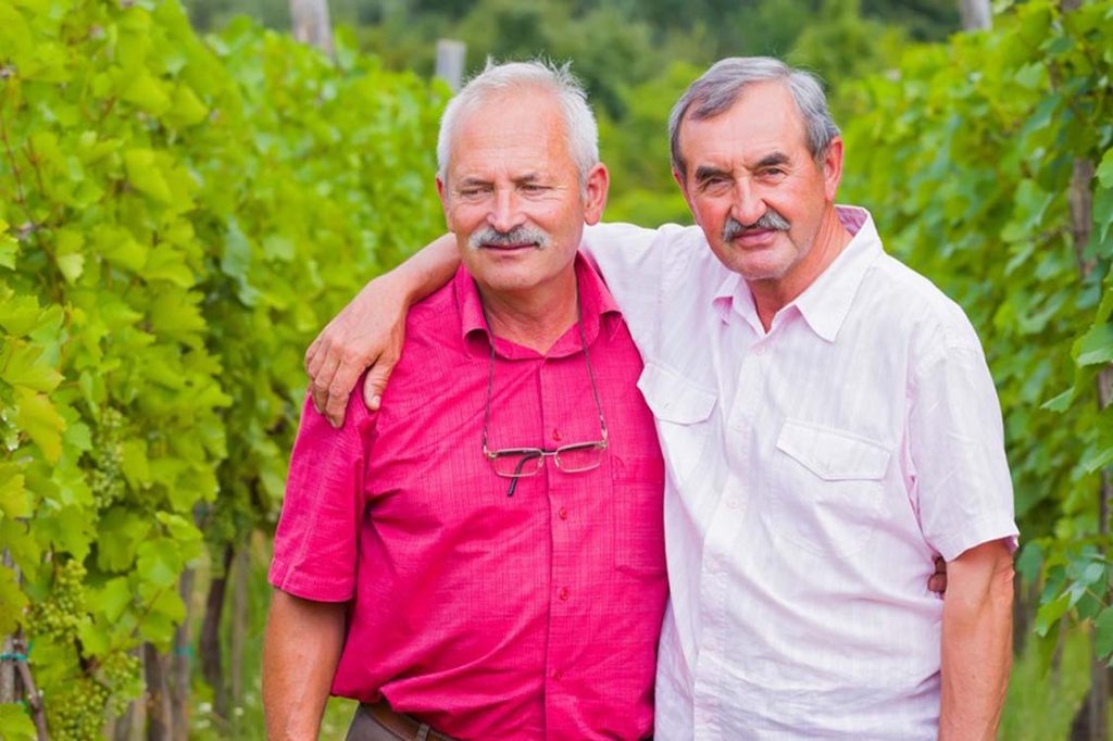 Senior Men in Vineyard